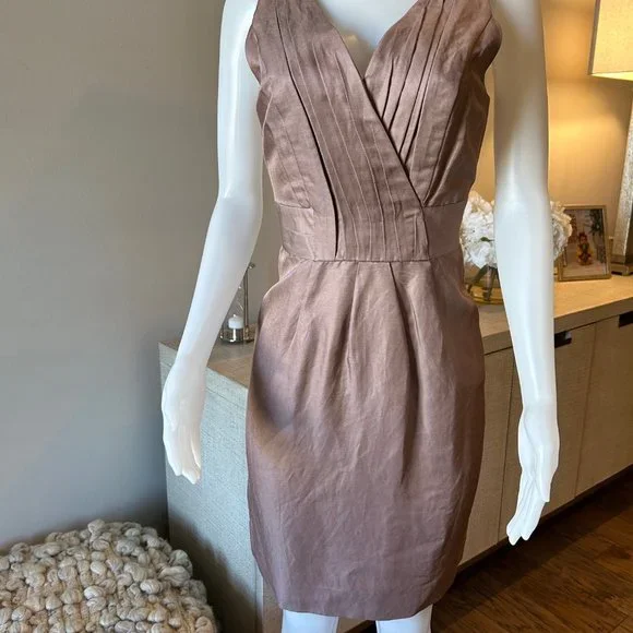 Banana Republic | Dresses | Banana Republic Linen Blend Pleated Bodice  Vneck Dress | Poshmark